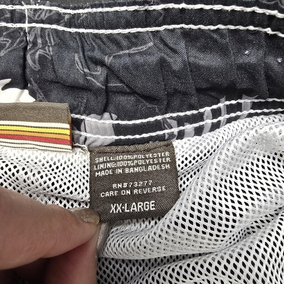 Mens hang ten black and white swim trunks size XXL - Picture 7 of 10
